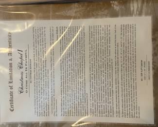 Signed and CERT OF AUTHENTICITY Art Thomas Kinkade painting