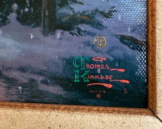Signed and CERT OF AUTHENTICITY Art Thomas Kinkade painting