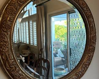 Uttermost piece from their traditional Rococo & Baroque Accent Mirror collections, designed with their signature heavy composite-on-wood framing.