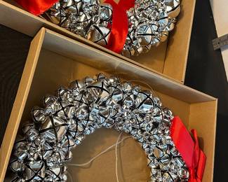 metal Silver Bell wreaths