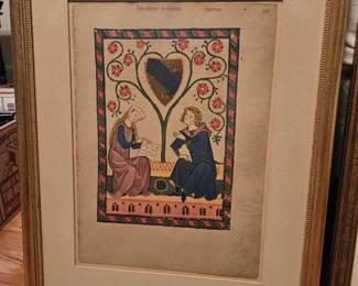 Copy of a page from the Book of Kells bough at an auction at the Spencer Art Museum