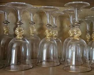Hand blown Italian Murano glasses