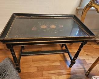 Antique hand painted tray table