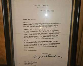 reproduction of a letter from President Eisenhower