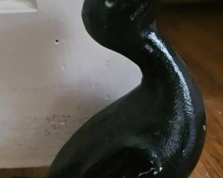 antique cast iron door stop (duck) (also have a painted cat)