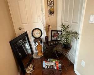 Entryway Décor Collection – Mirror, Clock, Plant Stands & Decorative Accents