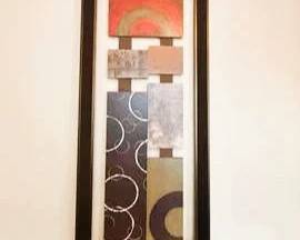 Framed Contemporary Abstract Wall Art | Geometric Shadow Box Artwork | Modern Home Décor