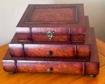Stacked Book-Style Decorative Storage Box / Jewelry Chest