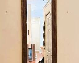Rectangular Rustic Wood-Framed Wall Mirror