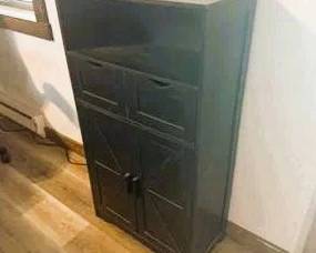 Black Storage Cabinet with Drawers & Shelves | Accent Cabinet | Office, Entryway & Home Organization