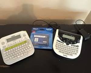 Brother P-touch Label Maker Lot | (2) Electronic Label Printers + New TZe-231 Tape Cartridge