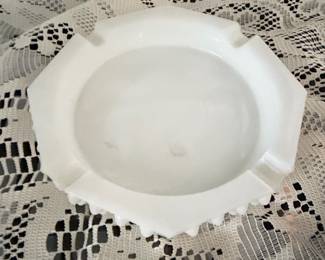Fenton Hobnail Milk Glass Octagonal Ashtray