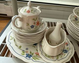 Sears Country French Ironstone #4453 Teapot and Serving Set