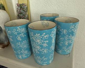 Temp-Tations Floral Lace Ceramic Tumblers