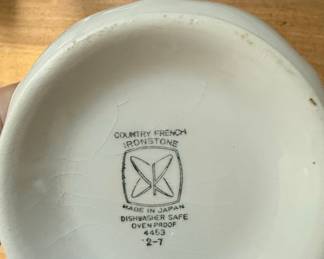 Sears Country French Ironstone #4453 Teapot and Serving Set