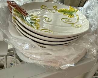 Fitz and Floyd Pumpkin Gourd Salad Plates
