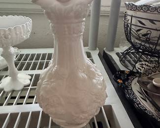Imperial Glass Loganberry Milk Glass Vase