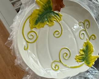 Fitz and Floyd Pumpkin Gourd Salad Plates