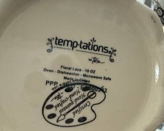 Temp-tations by Tara Floral Lace Creamer and Sugar Bowl