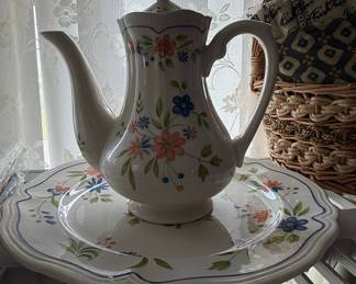 Sears Country French Ironstone #4453 Teapot and Serving Set