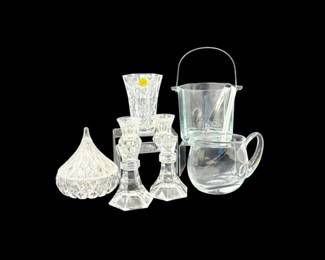 102 CristalFranceAssortedClearGlassTableware8Pcs