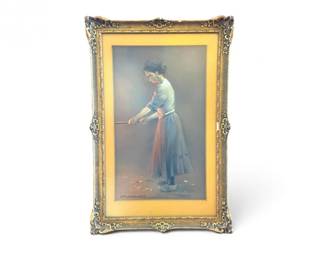 12 FramedGirlintheGlassFactorySignedHHeijenbrock