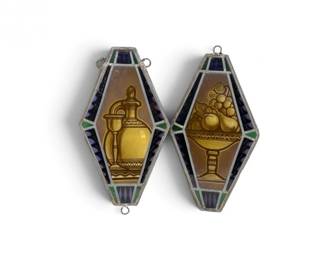 100 HandPaintedBeveledStainedGlassSunCatchers2Pcs