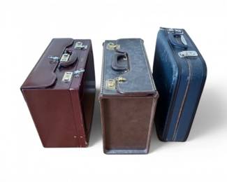 123 VintageHardSidedBriefcasesSuitcase3Pieces