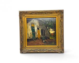 104 PASchipperusFarmhouseOilPaintingonWood