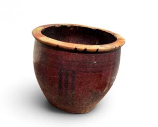 45 LargeRusticGlazedCeramicGardenPlanter