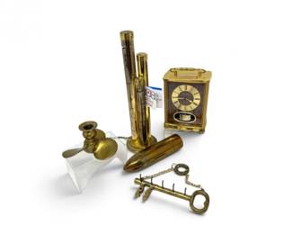 79 AssortedBrassNauticalDecorClockPropellerGaugeKey5Pc
