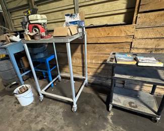 Engines, parts, tables, misc shop items 