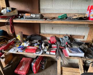 Shelf’s of Tools, Automotive items , misc 
