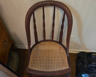 Antique caned chair