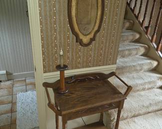 Side table. Antique mirror