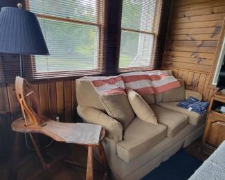 Sofa. Vintage stitching horse