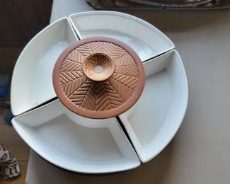 California pottery serving dish
