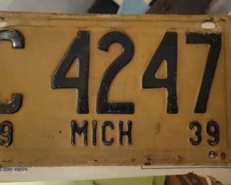 1939 michigan license plate