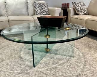 Glass coffee table