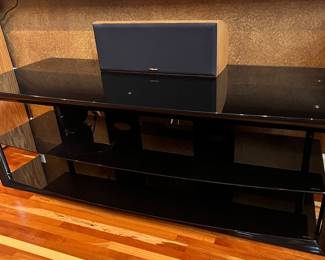 Klipsch center speaker on entertainment console