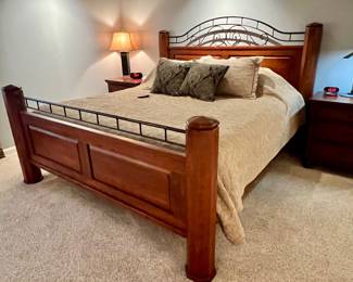 King size bed by Timberlake with a Tempur-pedic ease mattress...It's a steal compared to what it's worth!