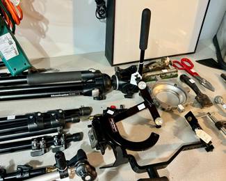 garage is full of professional photography equipment 