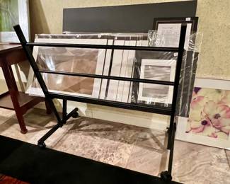 Rack of beautiful prints