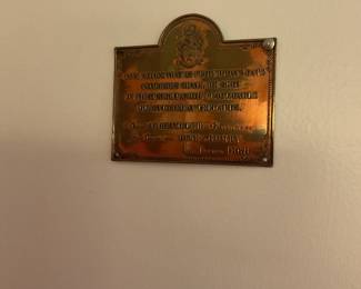 Brass plaque