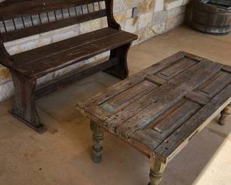 door coffee table & bench