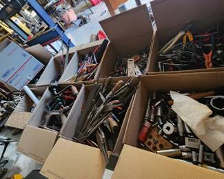 boxes of hand tools