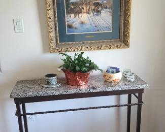 Console table & Jack Toby Remembering Sunday print