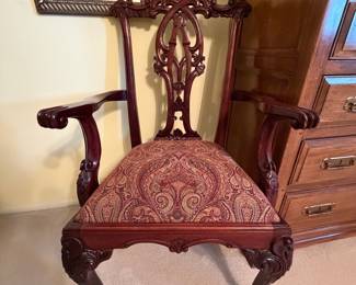 Niagara Furniture Chippendale Style Mahogany Armchair