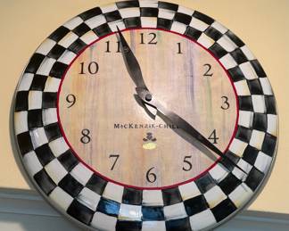 MacKenzie-Childs Courtly Check Wall Clock