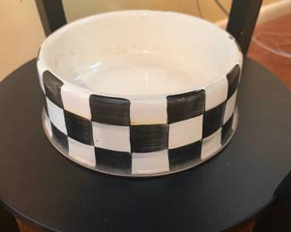 MacKenzie-Childs Courtly Check Enamel Medium Pet Dish